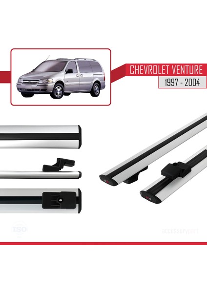 Chevrolet Venture 1997-2004 Arası ile Uyumlu Basıc Model Ara Atkı Tavan Barı Gri 2 Adet modelleri