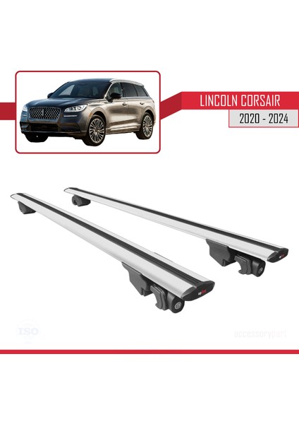 Lincoln Corsair 2020-2024 Arası ile Uyumlu Hook Model Ara Atkı Tavan Barı Gri 2 Adet fırsatları