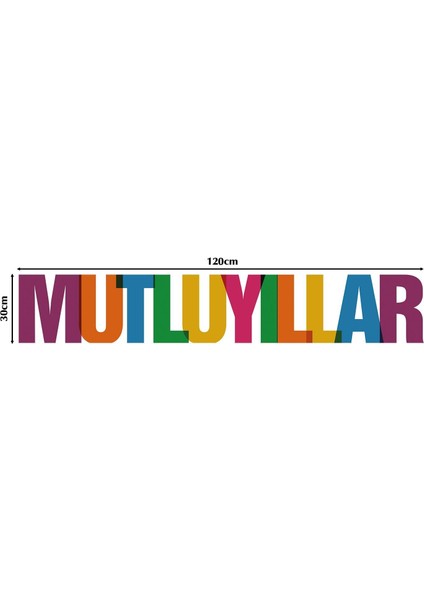 Mutlu Yıllar Yazılı Parti Masa Örtüsü 120X30CM modelleri