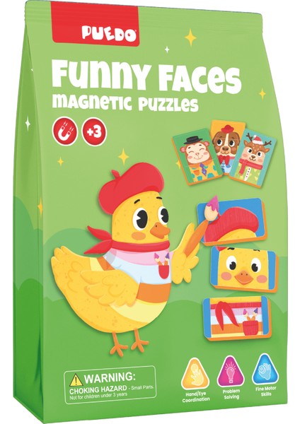 Manyetik Puzzle - Funny Faces (Sevimli Suratlar)