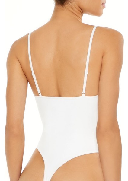 Dikişsiz Gül Desenli Bodysuit