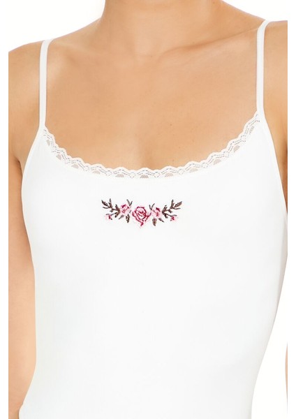 Dikişsiz Gül Desenli Bodysuit
