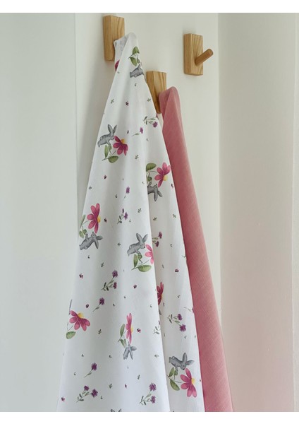 %100 Pamuk 2'li Müslin Bebek Battaniye Seti Oeko-Tex Sertifikalı Müslin Örtü 80 x 90 cm