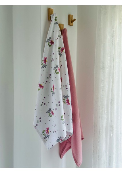 %100 Pamuk 2'li Müslin Bebek Battaniye Seti Oeko-Tex Sertifikalı Müslin Örtü 80 x 90 cm