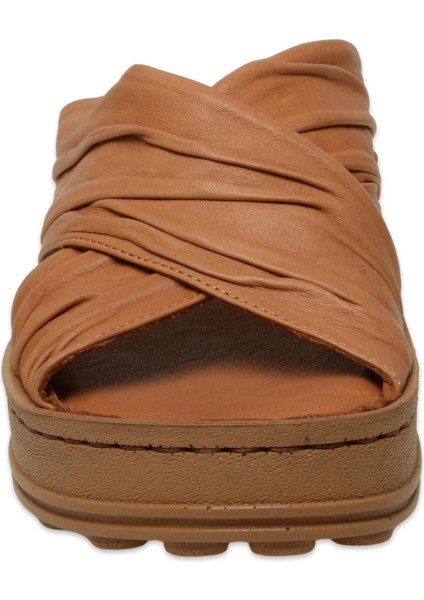 D25YT-1430 Günlük Taba Kadın Terlik modelleri