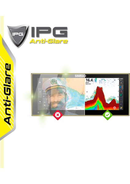 Simrad Nsx Ultrawıde 3012uw 12 Inch Chartplotter Fishfinder - Ipg Anti-Glare Yansıma Önleyici Mat Ekran Koruyucu