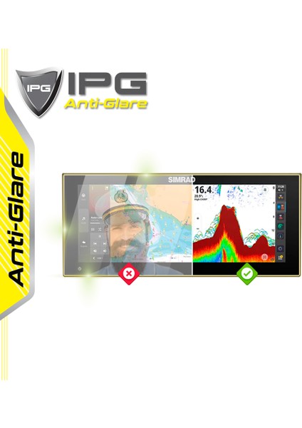 Simrad Nsx Ultrawıde 3012uw 12 Inch Chartplotter Fishfinder - Ipg Anti-Glare Yansıma Önleyici Mat Ekran Koruyucu