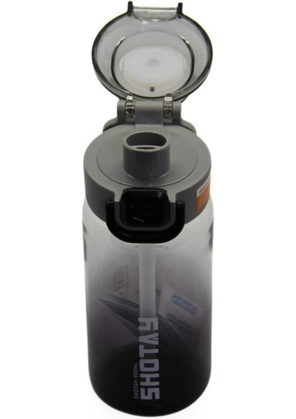 Su Matarası Straw Gradient Polikarbon Siyah 600ml