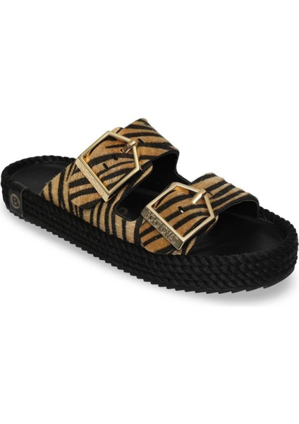 Sydney Kadın Siyah Zebra Terlik SYD20-ZEB