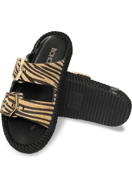 Sydney Kadın Siyah Zebra Terlik SYD20-ZEB fırsatları