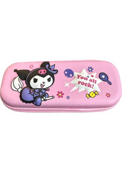 Kuromi Fermuarlı Kullanışlı Pembe Kalemlik Kalem Kutusu
