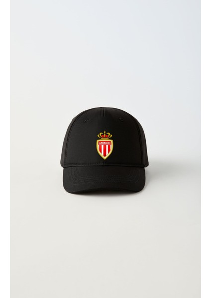 As Monaco Futbol Logo Baskılı Arkası Cırtlı Ayarlanabilir Erkek Kadın Spor Şapka