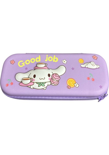 Cinnamoroll Fermuarlı Kullanışlı Mor Kalemlik Kalem Kutusu