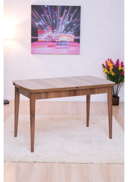 Nehir Milano Mdf Lak Panel Açılır Mutfak Masa Takımı 75 x 130 cm