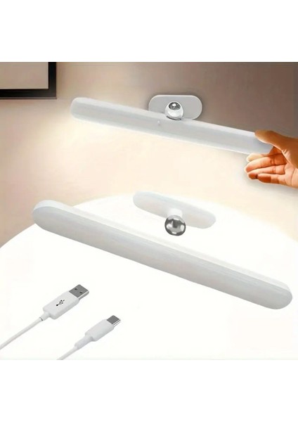 Buffer® Dokunmatik USB Ile Şarj Olabilen 27 cm LED Aydınlatma Makyaj Aynası Işığı