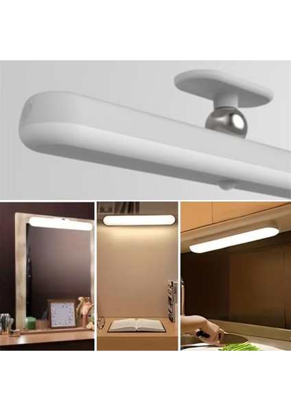 Buffer® Dokunmatik USB Ile Şarj Olabilen 27 cm LED Aydınlatma Makyaj Aynası Işığı