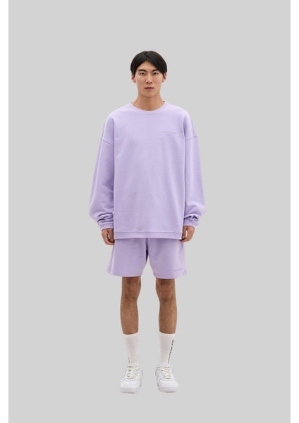 Erkek Sweatshirt Lila
