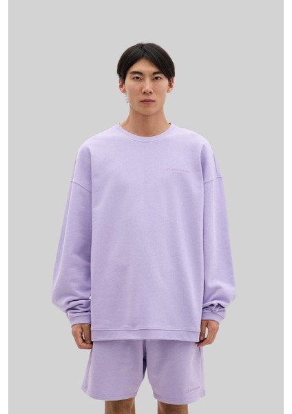 Erkek Sweatshirt Lila