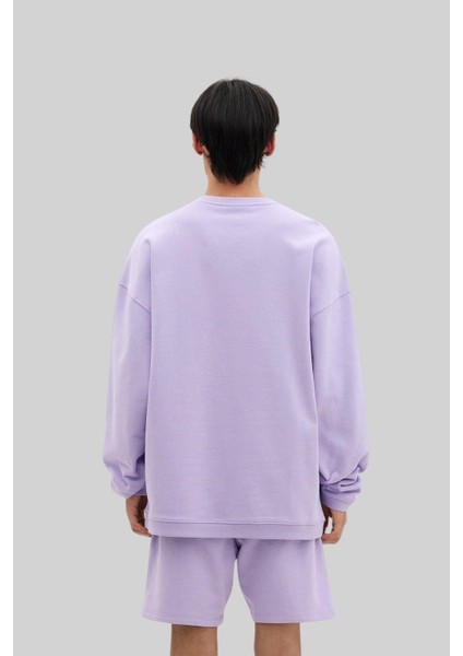 Erkek Sweatshirt Lila