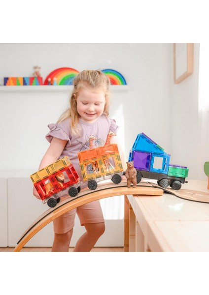 Magna Tiles Connetix Rainbow Transport Set - 50PARÇA