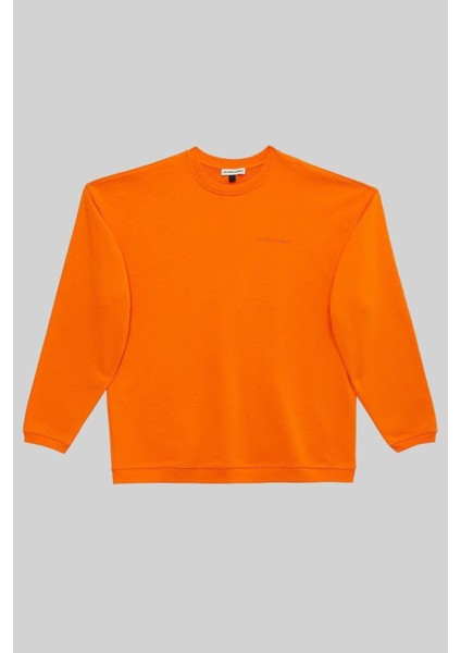 Erkek Sweatshirt Turuncu