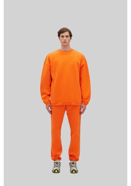 Erkek Sweatshirt Turuncu