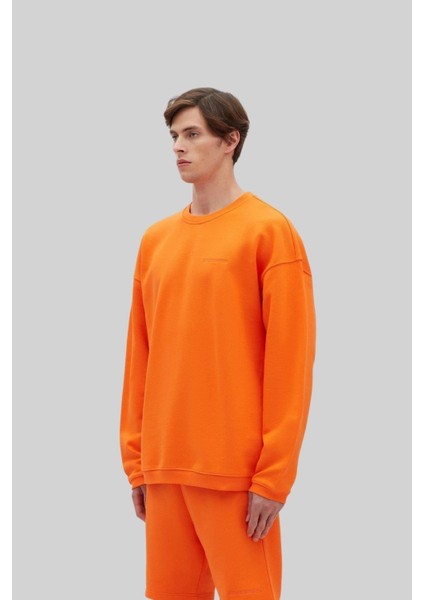 Erkek Sweatshirt Turuncu