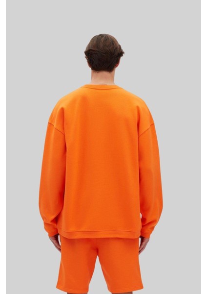 Erkek Sweatshirt Turuncu