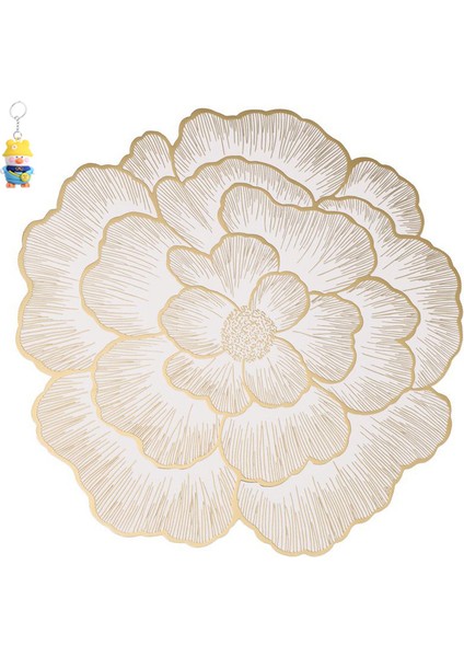 6 Adet Pvc Gül Artı Alt Sıcak Damgalama Yemek Mat Kaymaz Sıcak Damgalama Bardak Altlığı Çiçek Desen Yaratıcı Dekorasyon Ev Otel Masası (Yurt Dışından)