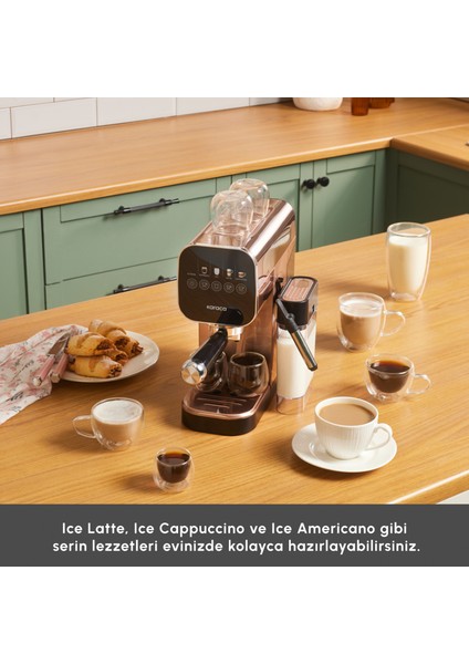 Mycaffee Barista S20 Entegre Süt Hazneli Otomatik Espresso ve Latte Makinesi Amber fırsatları