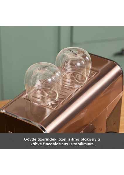 Mycaffee Barista S20 Entegre Süt Hazneli Otomatik Espresso ve Latte Makinesi Amber