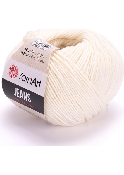 Jeans Amigurimi & Motif El Örgü İpi - 03 Krem