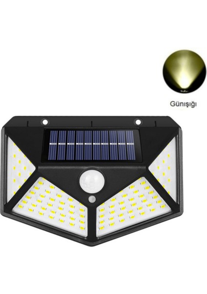 40WATT Güneş Enerjili Solar Bahçe Duvar Armatürü (3200K Günışığı)