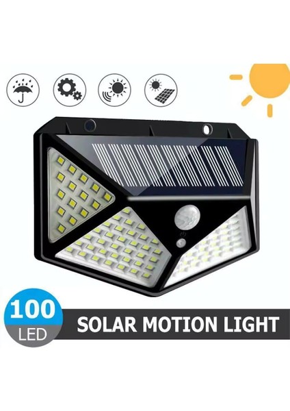 40WATT Güneş Enerjili Solar Bahçe Duvar Armatürü (3200K Günışığı)