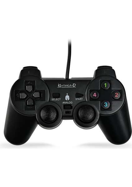 Kablolu Pc Gamepad – D-Input & X-Input Destekli Titreşimli USB Oyun Kolu Siyah