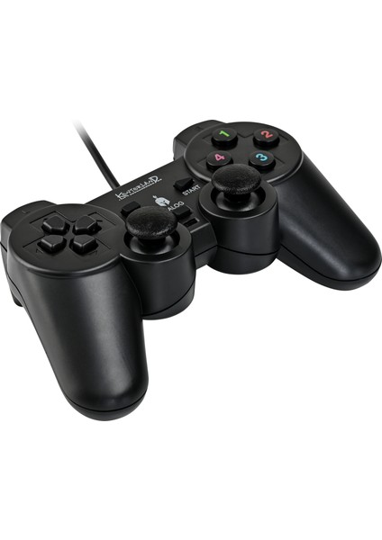 Kablolu Pc Gamepad – D-Input & X-Input Destekli Titreşimli USB Oyun Kolu Siyah