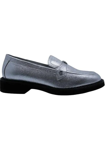 Deri Gumus Loafer Düz 780 18