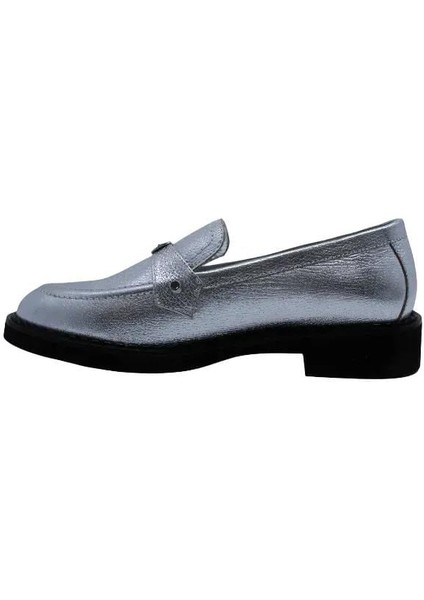 Deri Gumus Loafer Düz 780 18