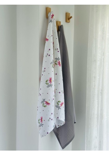 %100 Pamuk 2'li Müslin Bebek Battaniye Seti Oeko-Tex Sertifikalı Müslin Örtü 80 x 90 cm