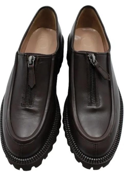 Deri Kahve Loafer Düz 780 14
