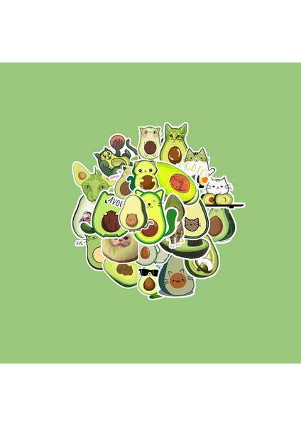 Avokado Kedi Sticker Paketi -Bullet Journal - Ajanda - Planner - Defter - Laptop Etiket Çıkartma Çok Renkli 10 x 15 Paket Boyutu 3 x 5 cm Stickerlar Paket Içeriği 25 Adet Dadi Ramba Sticker fiyatları