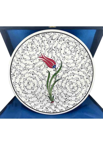 Vıp Haliç ve Çiçek Bahçesi Iznik Çini Tabak 30CM