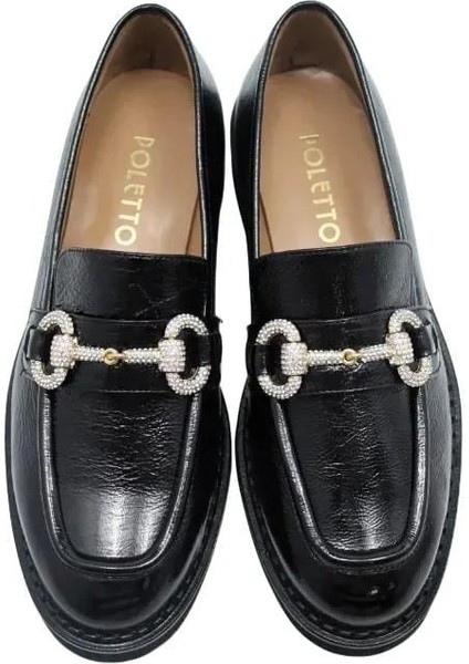 Deri Sıyah Loafer Düz 780 10 V2 modelleri