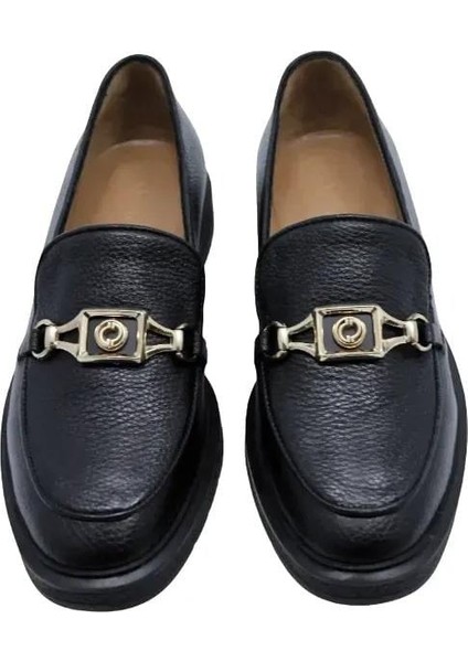 Deri Sıyah Loafer Düz 04 2016 03 modelleri