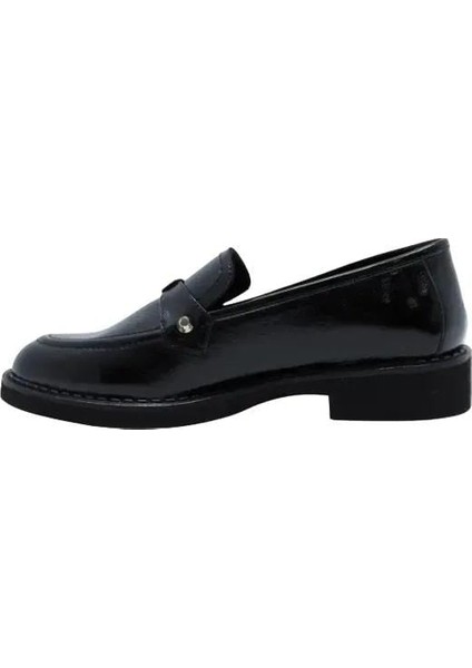 Deri Sıyah Loafer Düz 780 18