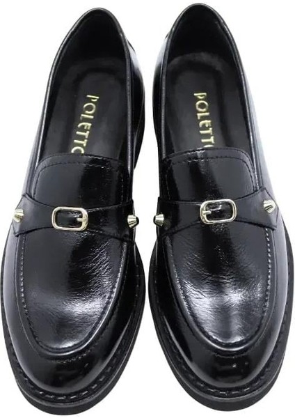 Deri Sıyah Loafer Düz 780 18