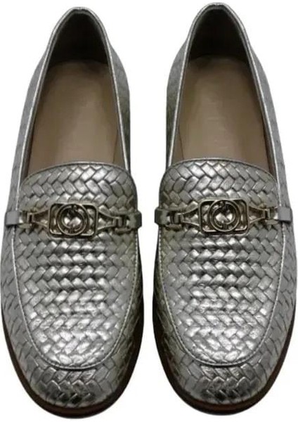 Deri Altın Loafer Düz 04 2016 80 modelleri