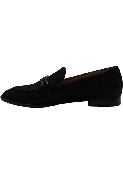 Deri Sıyah Loafer Düz 04 2016 80