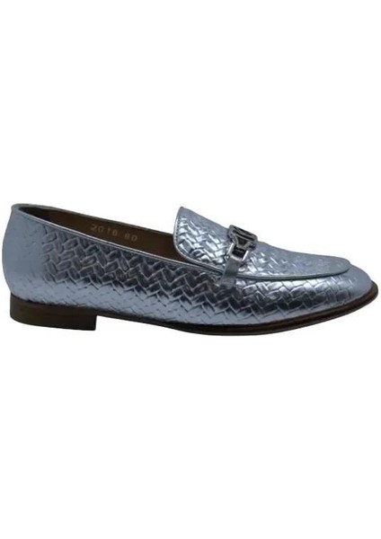 Deri Gumus Loafer Düz 04 2016 80