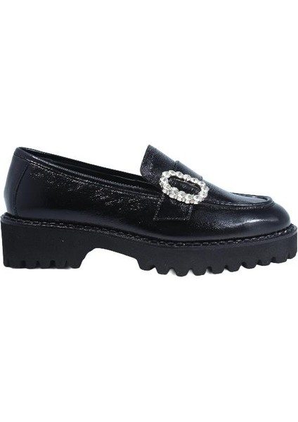 Deri Sıyah Loafer Düz 780 23